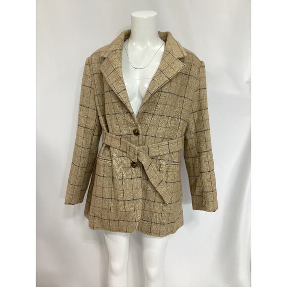 Astr The Label 'Lottie' Gold Blazer Size L - Picture 2 of 4